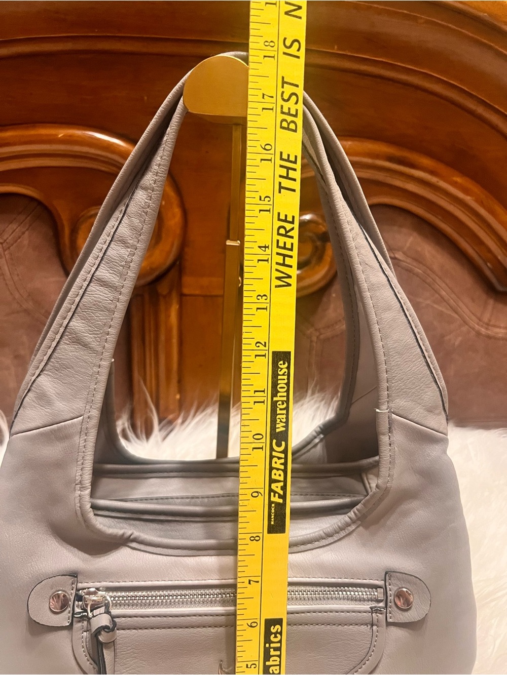 Simply Vera Vera Wang NWOT gray  shoulder bag - Picture 9 of 17